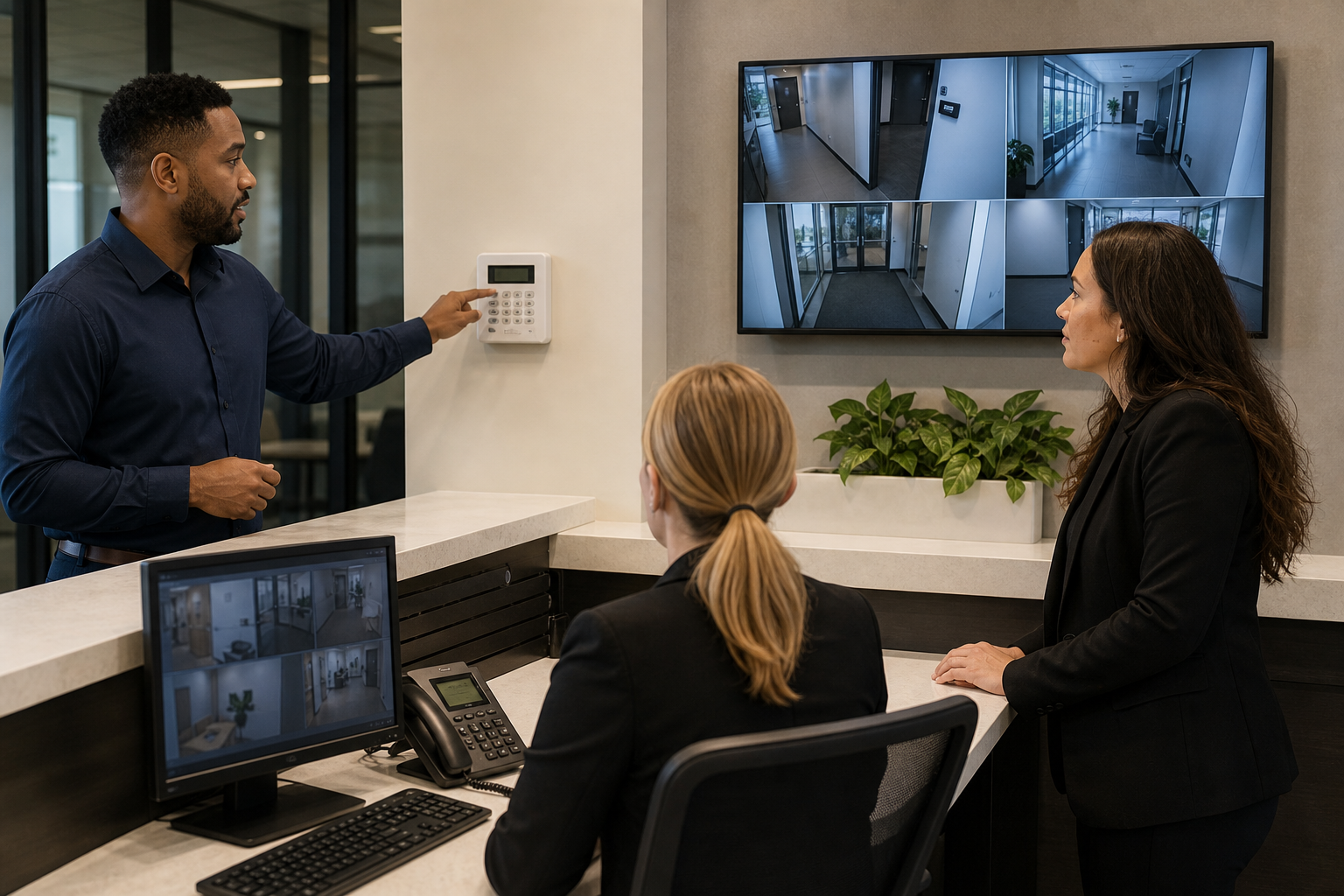 Staff training on office alarm and CCTV procedures