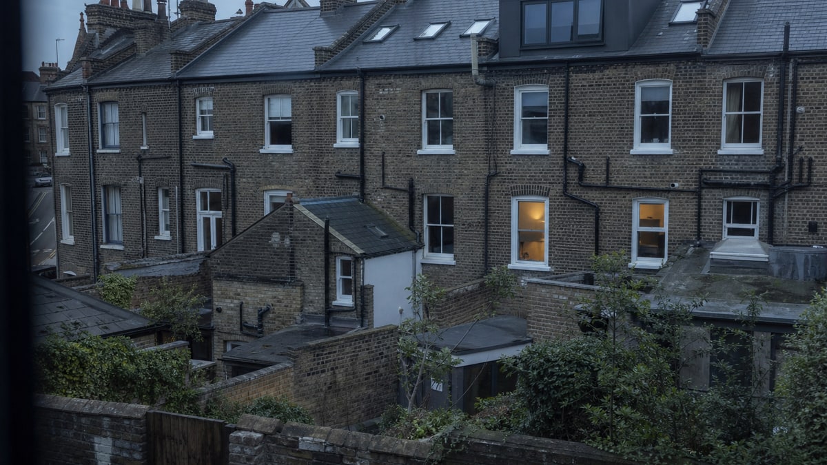 Period brick terrace homes in a UK conservation area