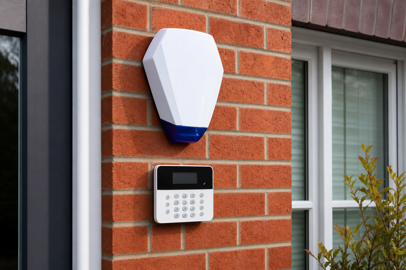 Intruder alarm panel installed in a St Albans property