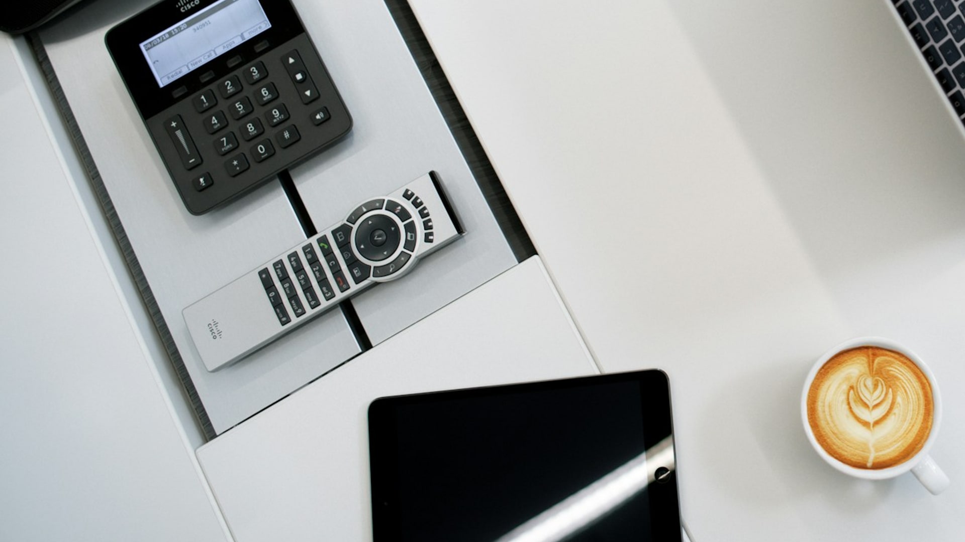 Alarm keypad positioned near the front door entrance